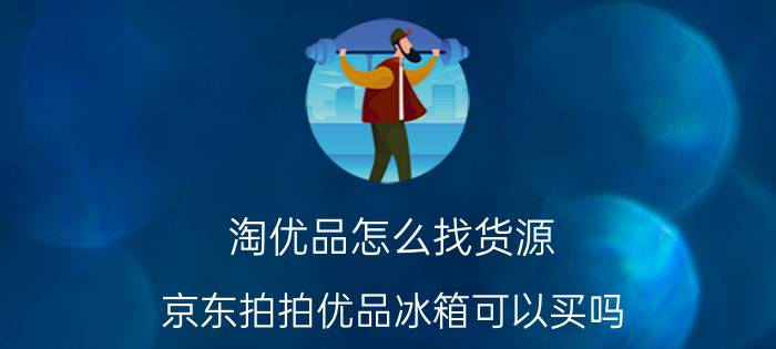 淘优品怎么找货源 京东拍拍优品冰箱可以买吗？